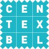 Blue Centexbel Logo with transparent letters